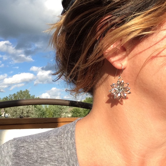 Sterling silver pierced dangle earrings. - Picture 6 of 8